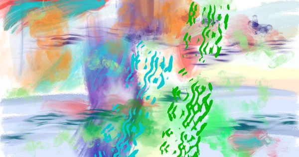 Abstract Impressionist Colorful Brushstrokes Painting Background — Stock Photo, Image