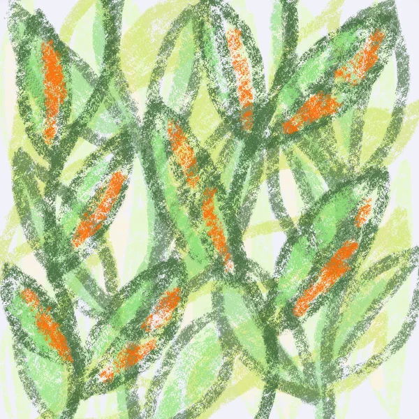 Colorat Viu Abstract Frunze Florale Botanice Organice Impresionism Fundal — Fotografie, imagine de stoc