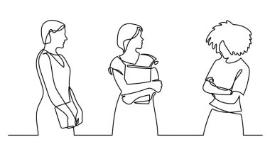 İş adamlarının sürekli iş çizimlerinin vektör çizimi iş görevleri hakkında konuşuyor