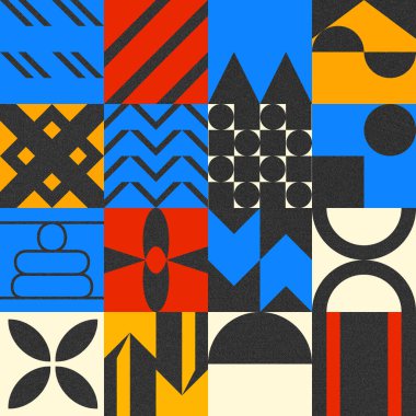 soyut geometrik retro fütüristik eski film efekti 50 'ler 60' lar 70 'ler nostaljik doku arka planı