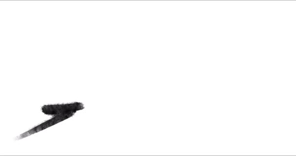 Анимированная Стрелка Мазка Кисти Круг Белом Фоне Высокого Качества Видео — стоковое видео
