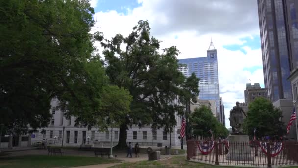 Raleigh North Carolina United States 2022 Street View Buildings Downtown — 비디오