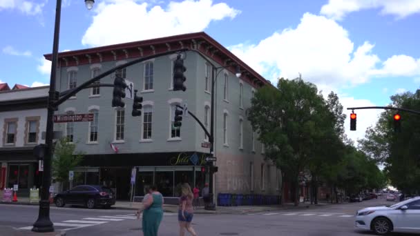 Raleigh North Carolina Verenigde Staten 2022 Street View Buildings Downtown — Stockvideo