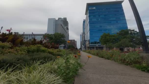 Raleigh North Carolina United States 2022 Street View Buildings Streets — Stock Video