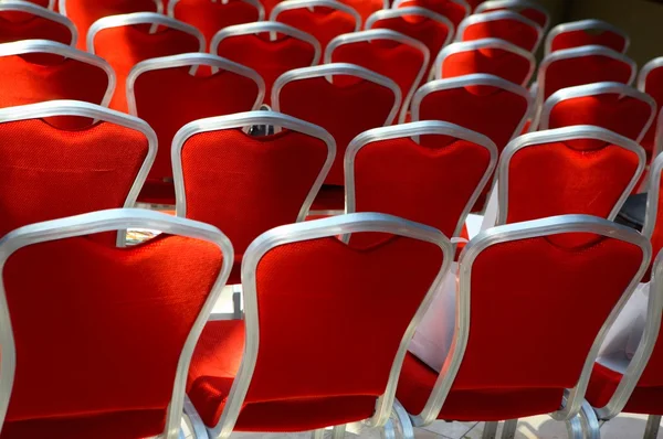 Piros székek Stock Kép