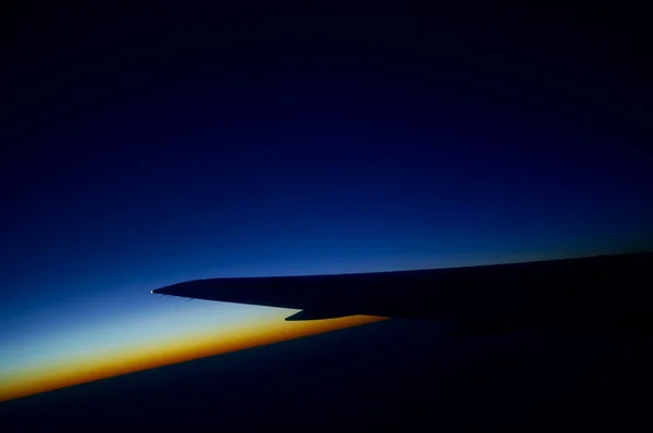 Vista del amanecer desde el avión — Foto de Stock