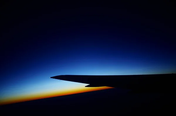 Vista del amanecer desde el avión — Foto de Stock