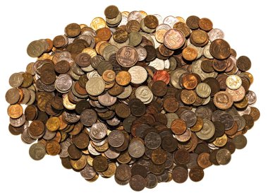 yığın eski SSCB ve Rusya paraları