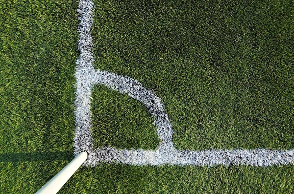 Corner of a football (soccer) field — Stock Photo, Image