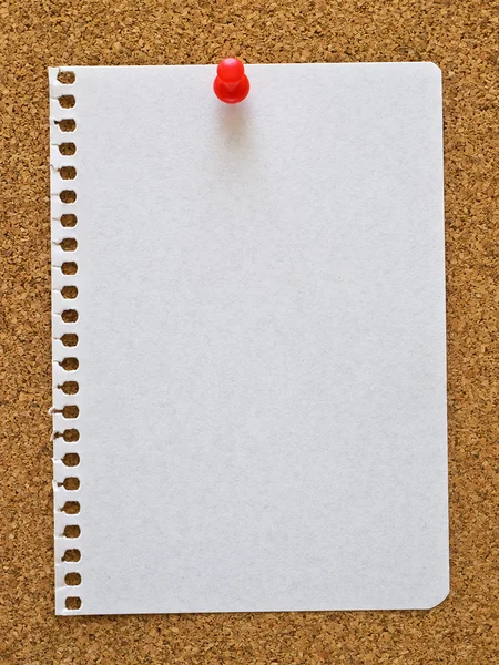 Blank notes on cork board — Stock Photo, Image