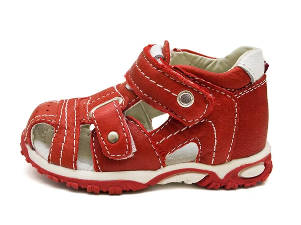 Red childrens shoe Stock Image