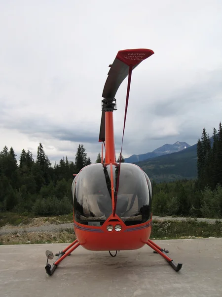 Orange helicopter — Stock Photo, Image