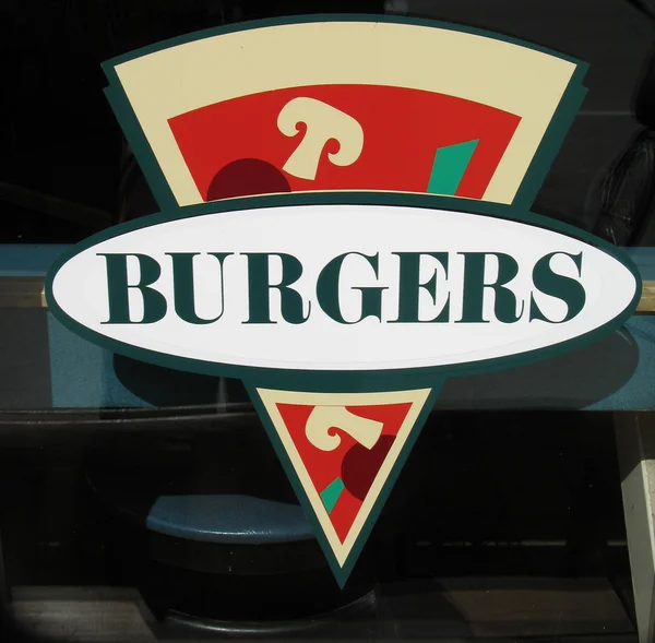 Burgers sign — Stock Photo, Image