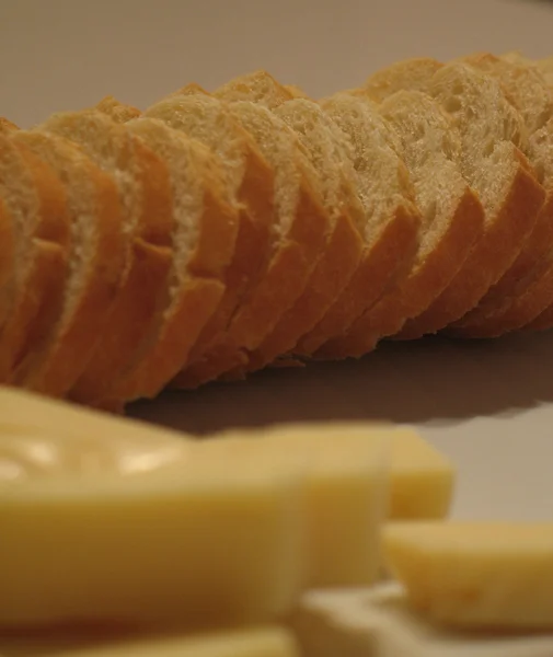Brood en kaas — Stockfoto
