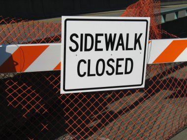 kaldırım kapalı işareti