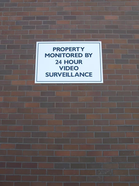 Surveillance sign — Stock Photo, Image