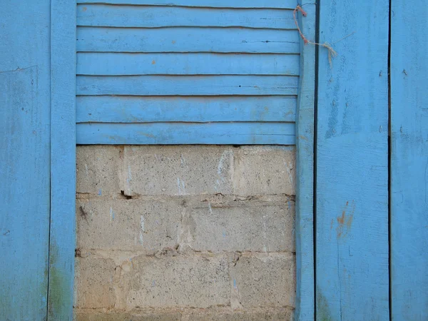 Détails d'un bâtiment bleu — Photo