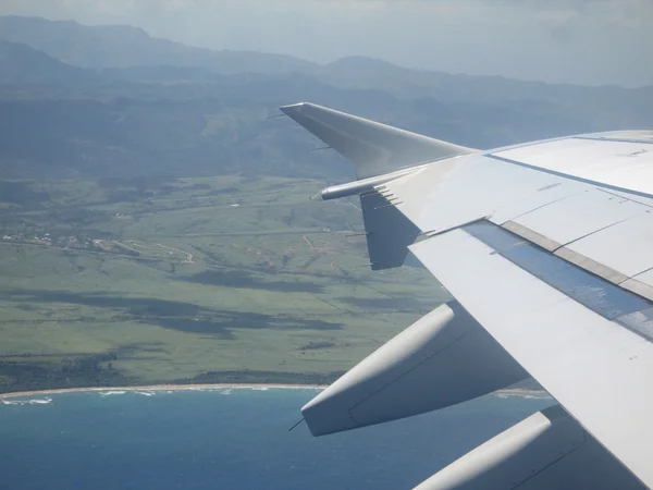 Blick aus dem Flugzeug — Stockfoto