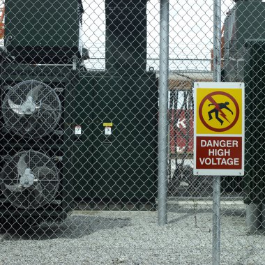 Danger high voltage sign clipart