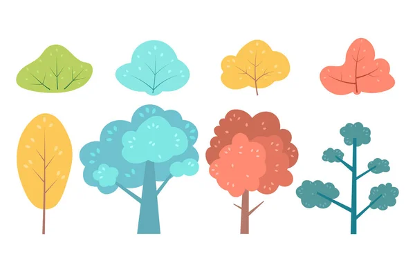 Paisaje del bosque de dibujos animados — Vector de stock