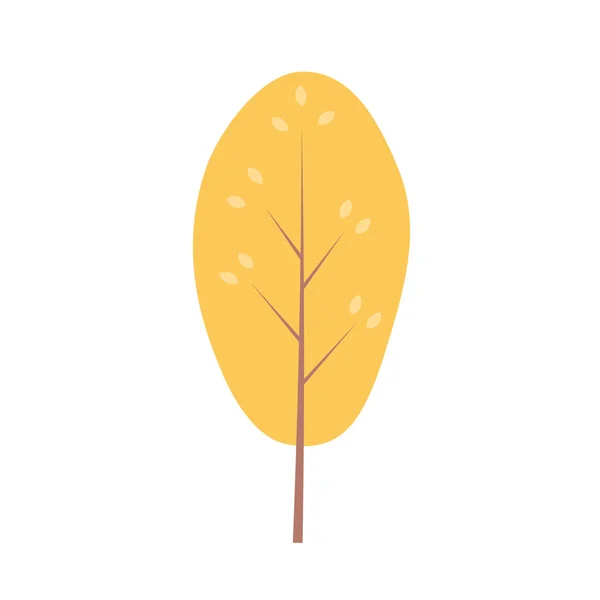 Flat Minimal Tree Cartoon Forest Meadow Park Garden Spring Landscape — 스톡 벡터