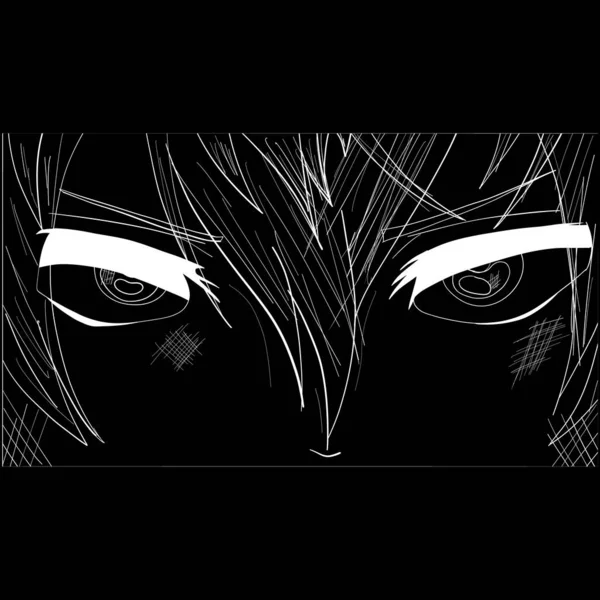 Affiche Animes Style Manga Concept Bande Dessinée Japonaise Des Personnages — Image vectorielle