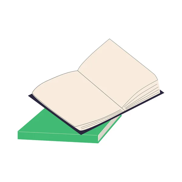 さまざまな本 ノートブックのスタック 手描きの教育用ベクターイラスト 百科事典 ブックマーク付きプランナーのセット — ストックベクタ