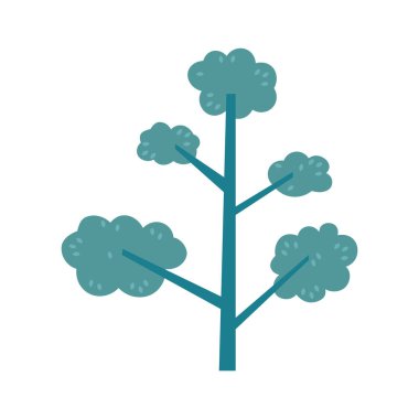 Düz asgari ağaç. Çizgi film ormanı, çayır, park ya da bahçe, bahar manzarası