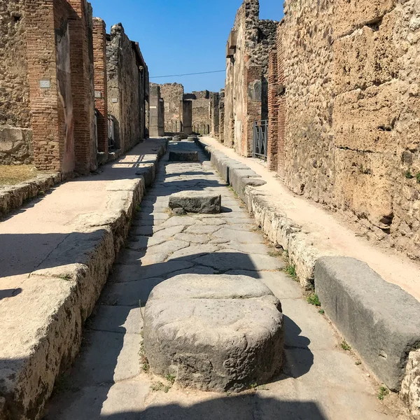 Pompéi Italie Août 2019 Rue Typique Centre Des Ruines Pompéi — Photo