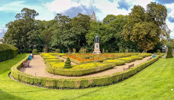 Cardiff Wales September 2021 Friary Gardens Formell Anlagd Trädgård Cardiff — Stockfoto