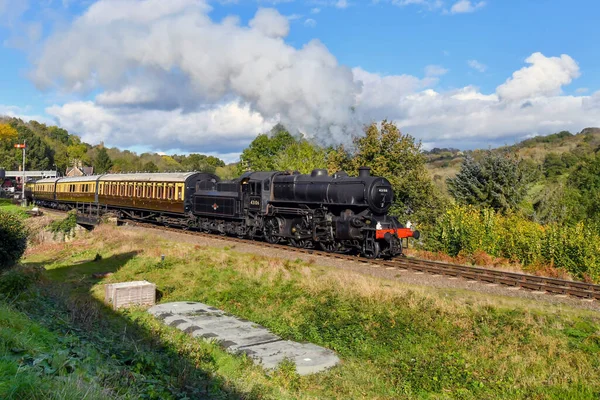 Highley Inglaterra Outubro 2021 Comboio Vapor Vintage Severn Valley Railway — Fotografia de Stock