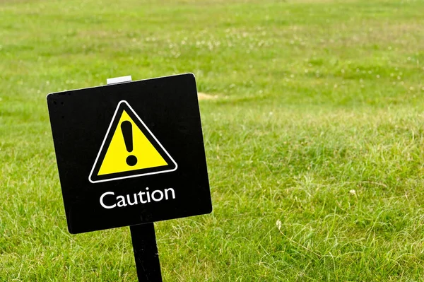 Warning Sign Outdoor Area People Copy Space — Stock Photo, Image