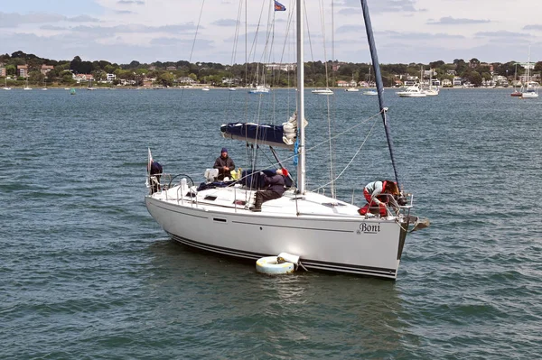 Poole Harbour Dorset Angleterre Juin 2021 Les Gens Avortent Yacht — Photo