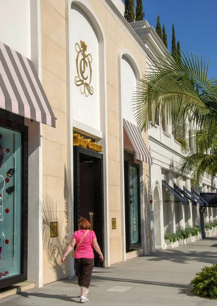 Los Angeles Kalifornien Usa März 2009 Person Läuft Rodeo Drive — Stockfoto