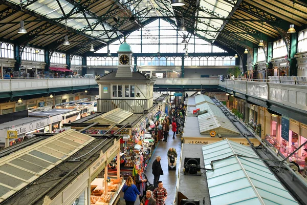 stock image Cardiff, Wales - March 2022: Interior of Cardiff's traditional indoor market