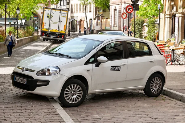Colmar France April 2022 Small Car Private Security Company Being — Stock Photo, Image