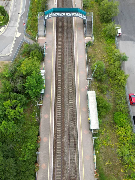 Pontyclun Wales July 2022 Aerial View Railway Station Village Pontyclun — Stockfoto