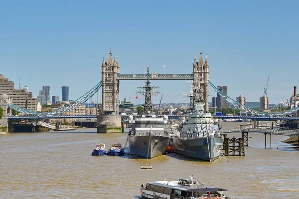 London England June 2022 Hms Belfast Modern Royal Navy Warship — Stock fotografie