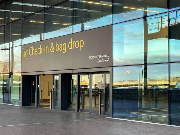 London United Kingdom May 2022 Sign Entrance Departures Hall London — Stock fotografie