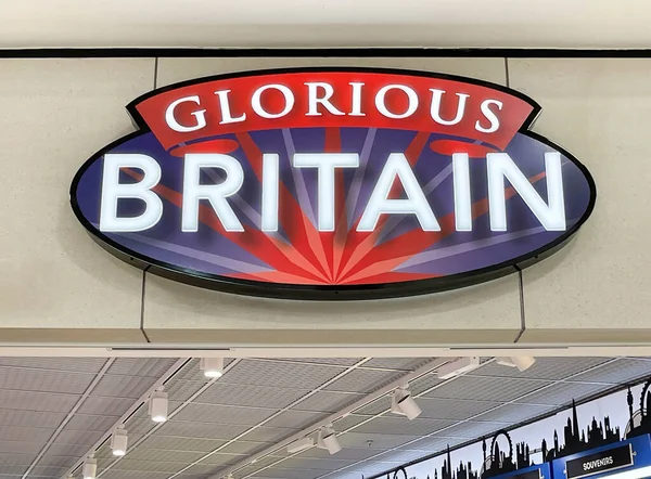 London United Kingdom May 2022 Glorious Britain Sign Entrance Shop — Stock fotografie