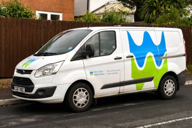 Pontypridd, Wales - August 2022: Van used by not for profit water company Welsh Water