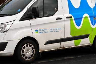 Pontypridd, Wales - August 2022: Van used by not for profit water company Welsh Water