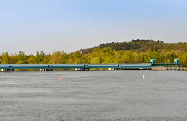 Marckolsheim Germany April 2022 Dam River Rhine Hydroelectric Plant Marckolsheim — ストック写真