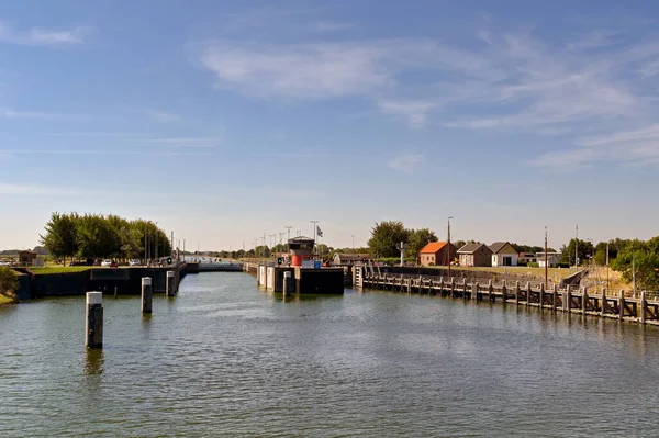Veere Netherlands August 2022 Entrance Canal Lock Town Lock Gate — ストック写真