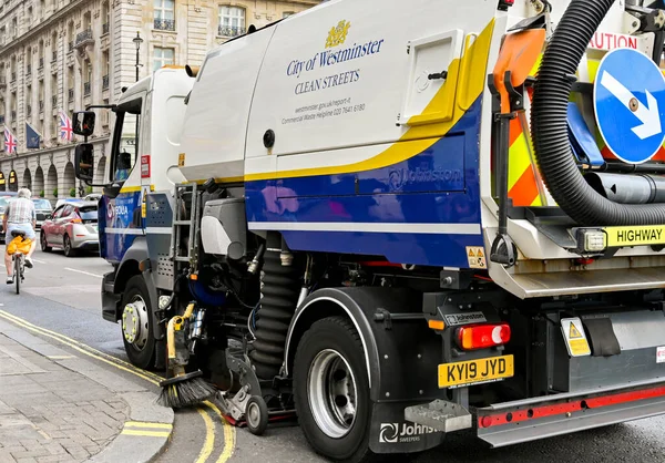 Londres Reino Unido Junio 2022 Vehículo Limpieza Calles Operado Por — Foto de Stock