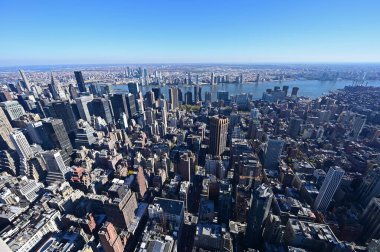 New York 'taki Empire State Gözlemevinden Manhattan manzarası