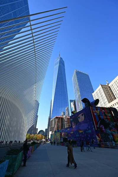 La estación de Oculus en el World Trade Center de Santiago Calatrava en Nueva York — Foto de Stock