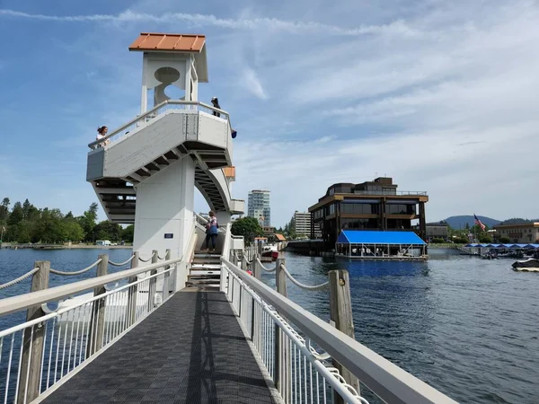 Coeur Dalene Idaho Junho 2022 Coeur Dalene Resort Boardwalk Flutuante — Fotografia de Stock