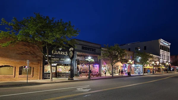 Coeur Dalene Idaho June 2022 Street Scene Citys Downtown Commercial — Stockfoto