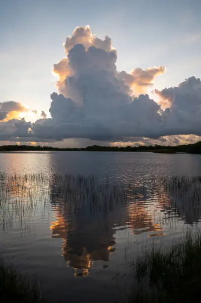 Colorful Sunrise Nine Mile Pond Everglades National Park Florida — Stock Photo, Image